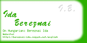 ida bereznai business card